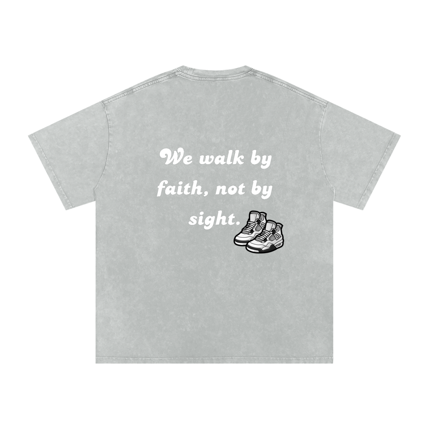 Snow Washed Oversized Cotton T-Shirt