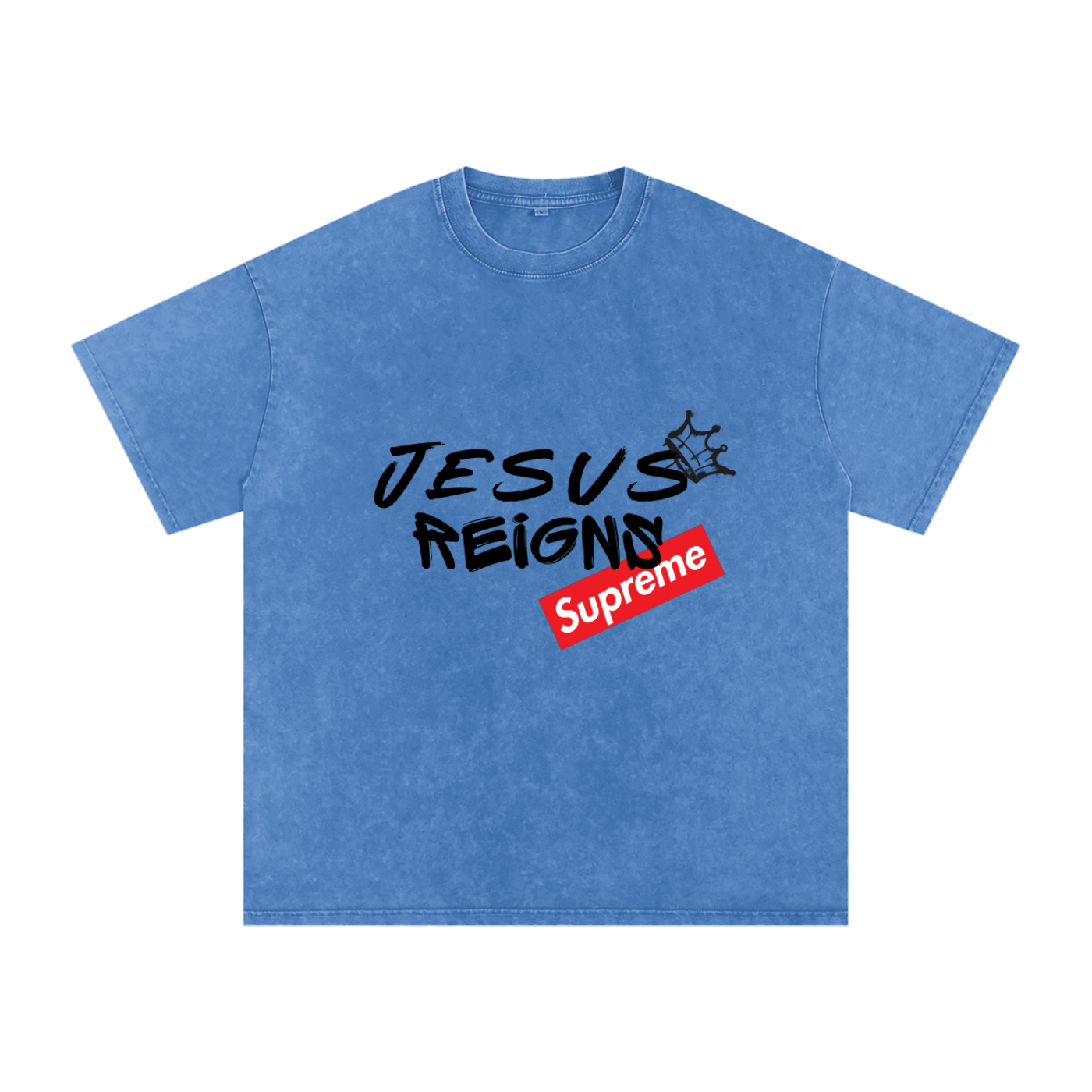 Snow Washed Oversized Cotton T-Shirt