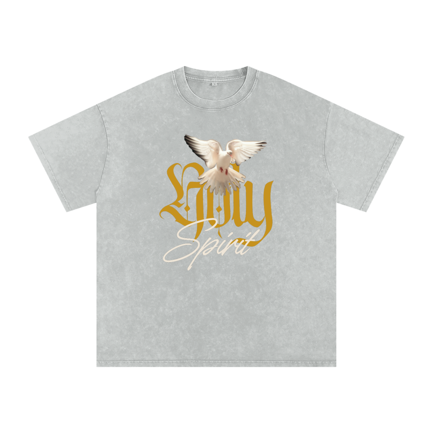 Snow Washed Oversized Cotton T-Shirt
