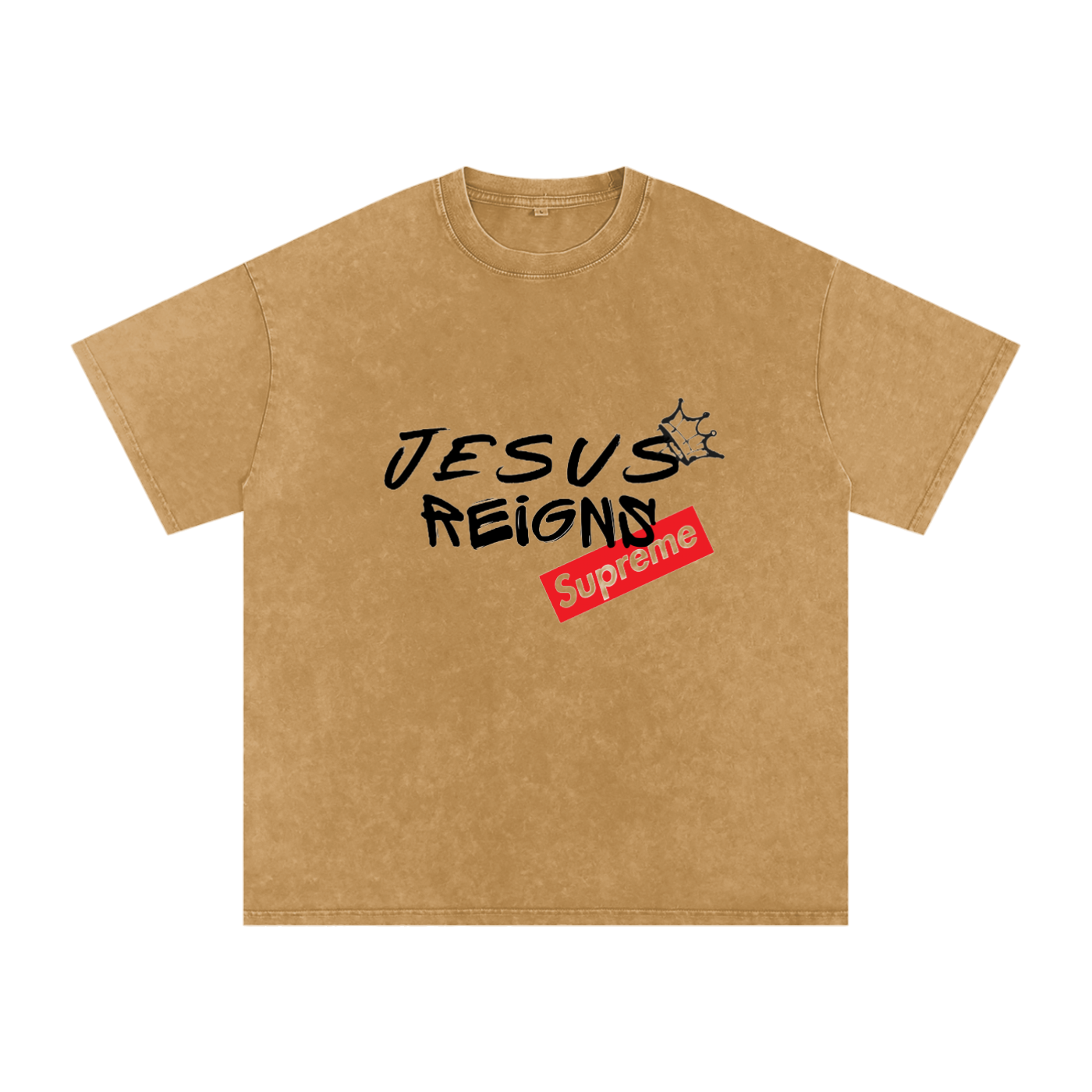 Snow Washed Oversized Cotton T-Shirt