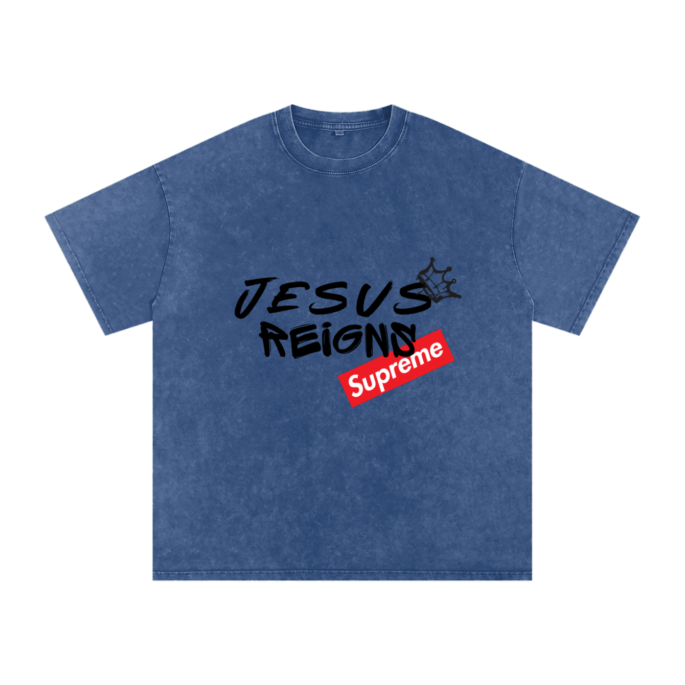 Snow Washed Oversized Cotton T-Shirt