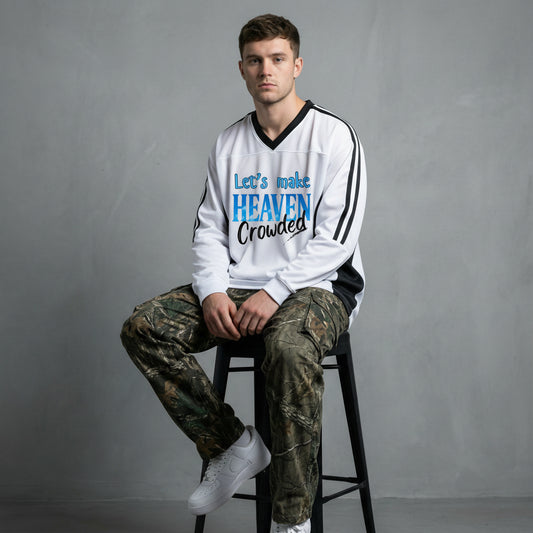 Let’s Make Heaven Crowded Jersey Crew Pullover - alternate view