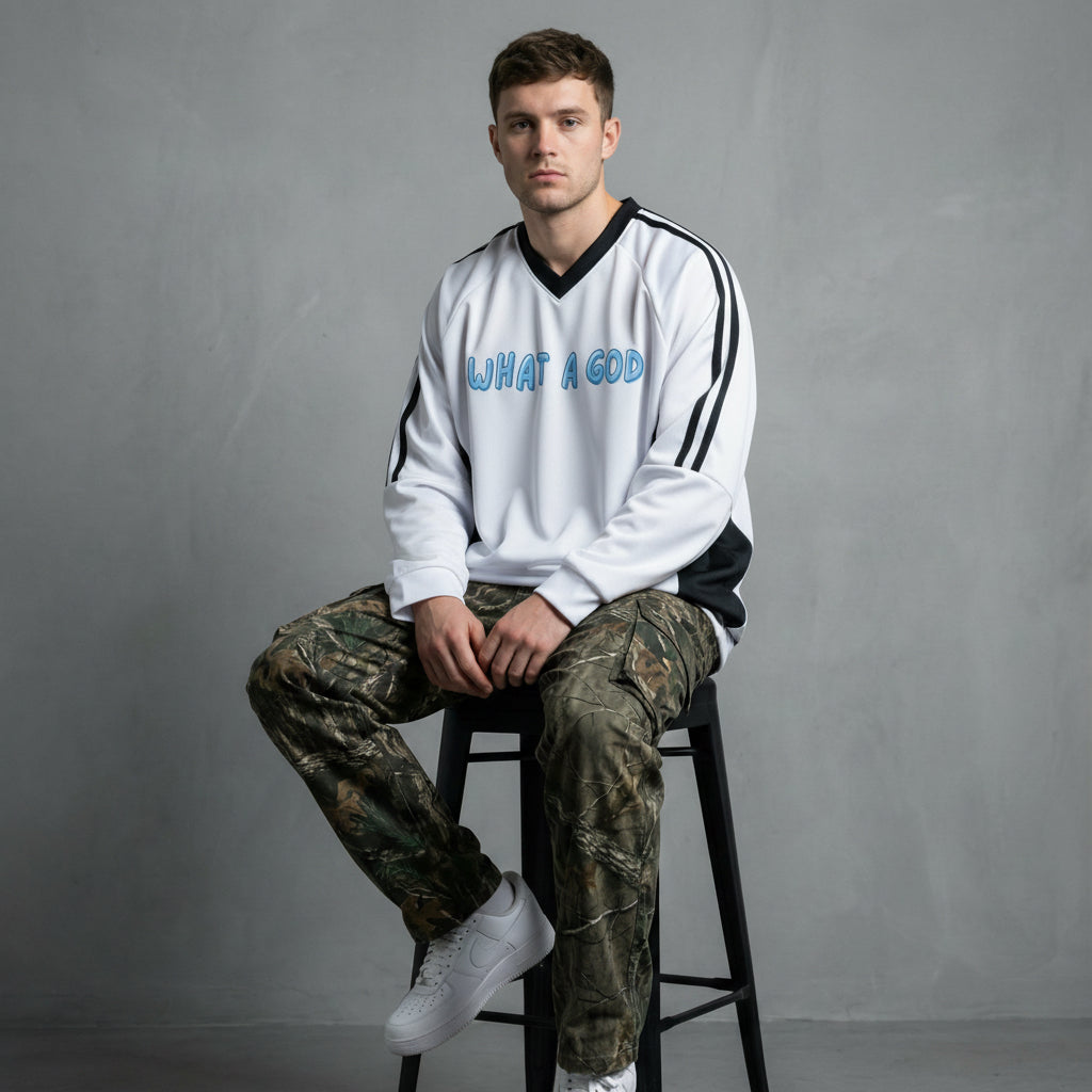 What a God Jersey Crew Pullover