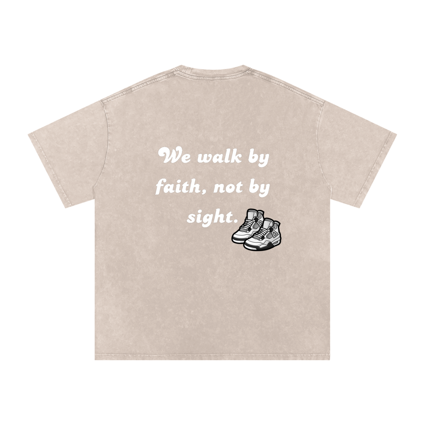 Snow Washed Oversized Cotton T-Shirt