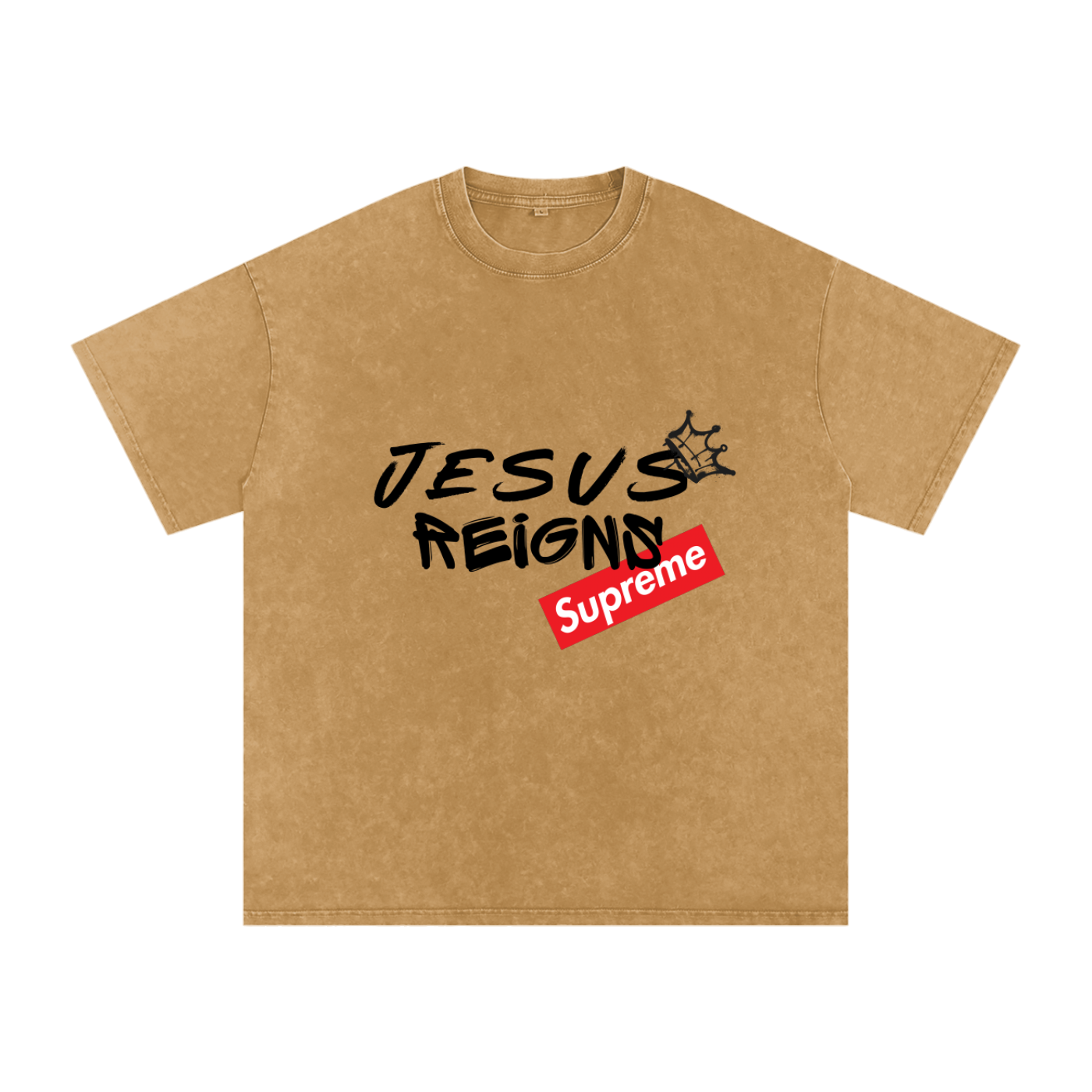 Snow Washed Oversized Cotton T-Shirt