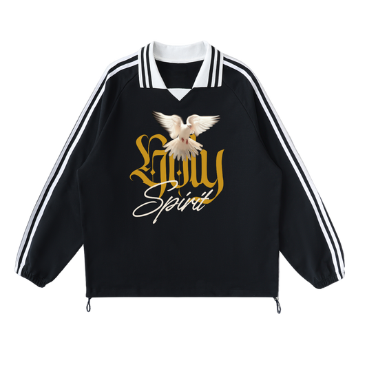 Holy Spirit Striped Collar Pullover - alternate view