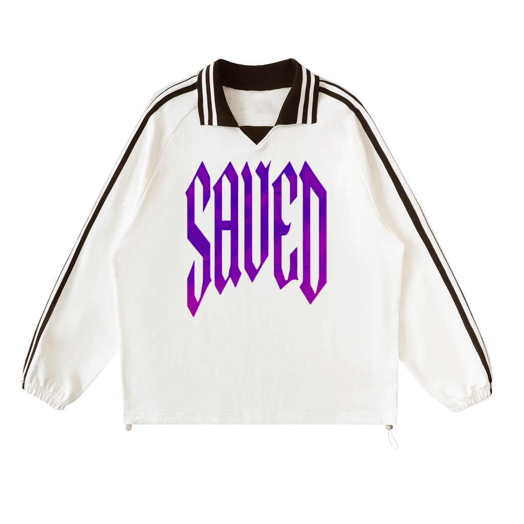 SAVED Striped Collar Pullover