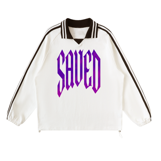 SAVED Striped Collar Pullover