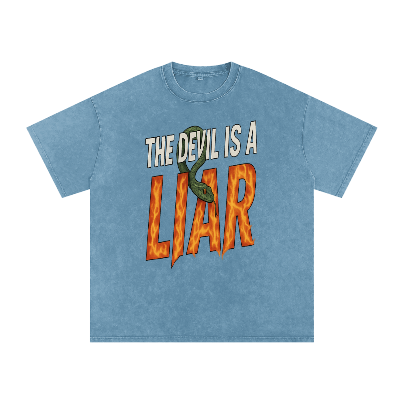The Devil is a Liar Snow Washed Tee
