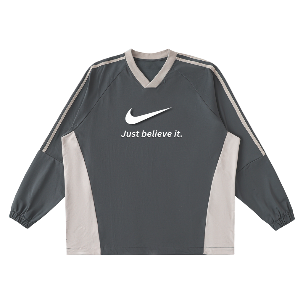 Just Believe It Jersey Crew Pullover