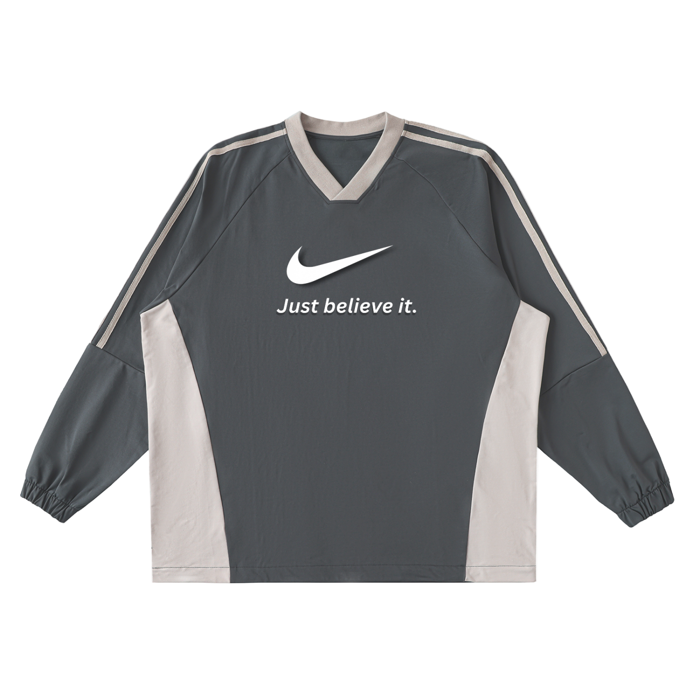 Just Believe It Jersey Crew Pullover