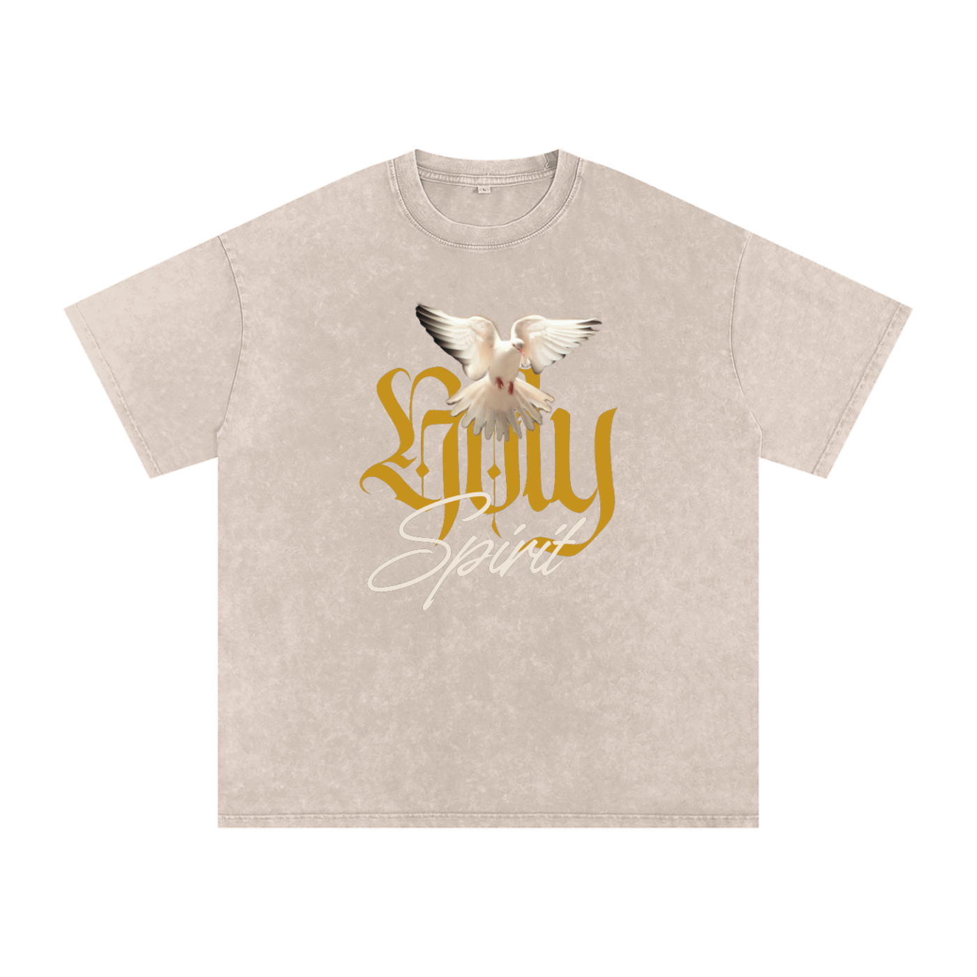 Snow Washed Oversized Cotton T-Shirt