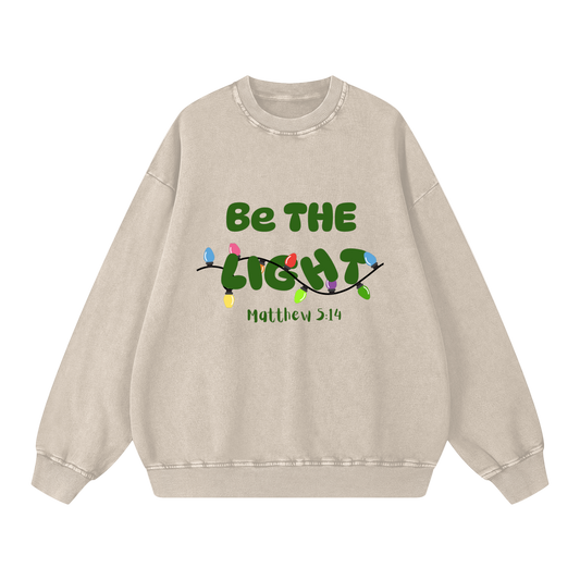 Be the Light Snow Washed Oversized Sweatshirt