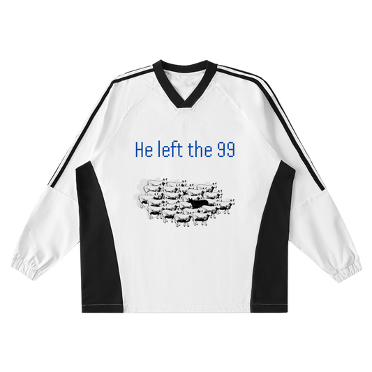 He Left the 99 Jersey Crew Pullover