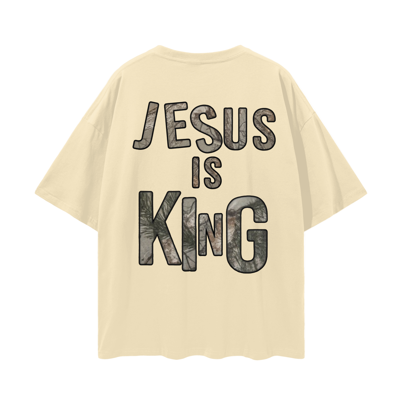 Jesus Is King Loose Drop Shoulder Tee