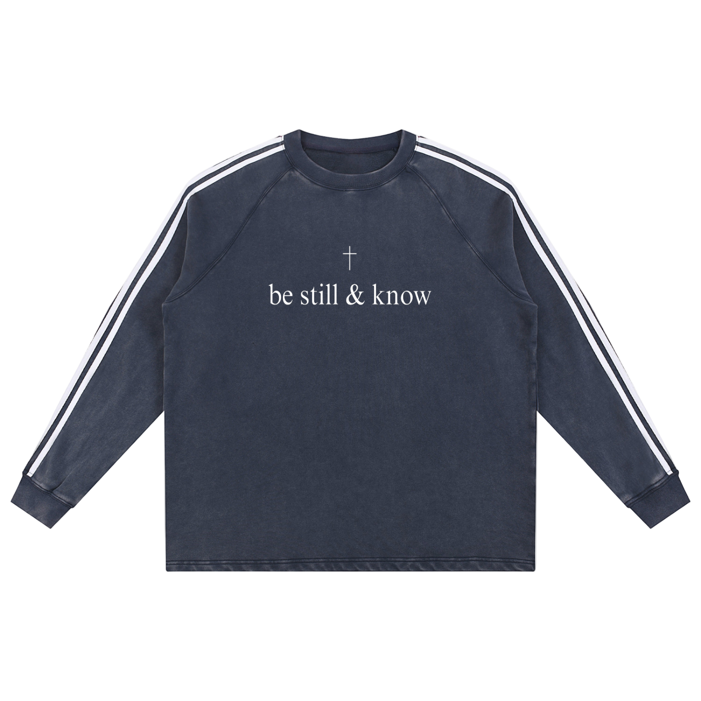 Be Still & Know Snow Washed Taped Sweatshirt