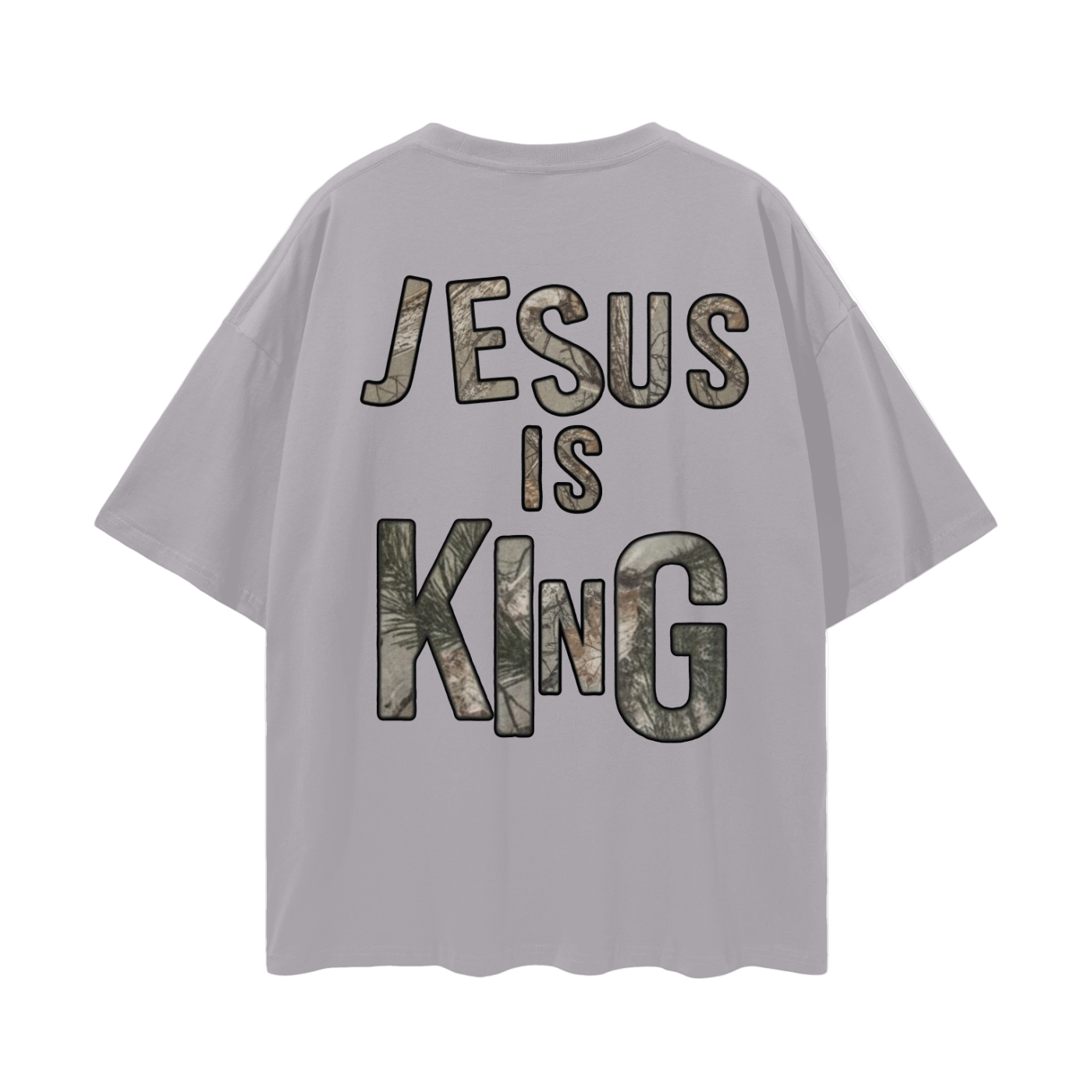 Jesus Is King Loose Drop Shoulder Tee