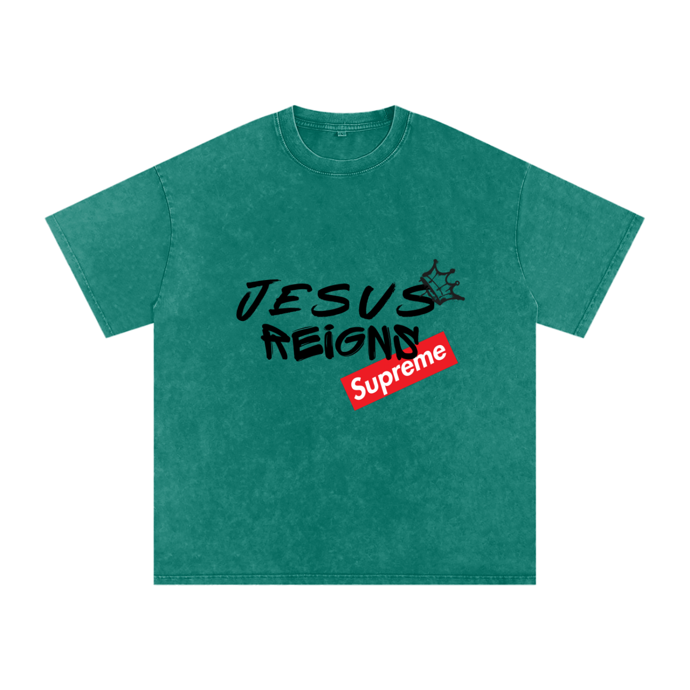 Snow Washed Oversized Cotton T-Shirt