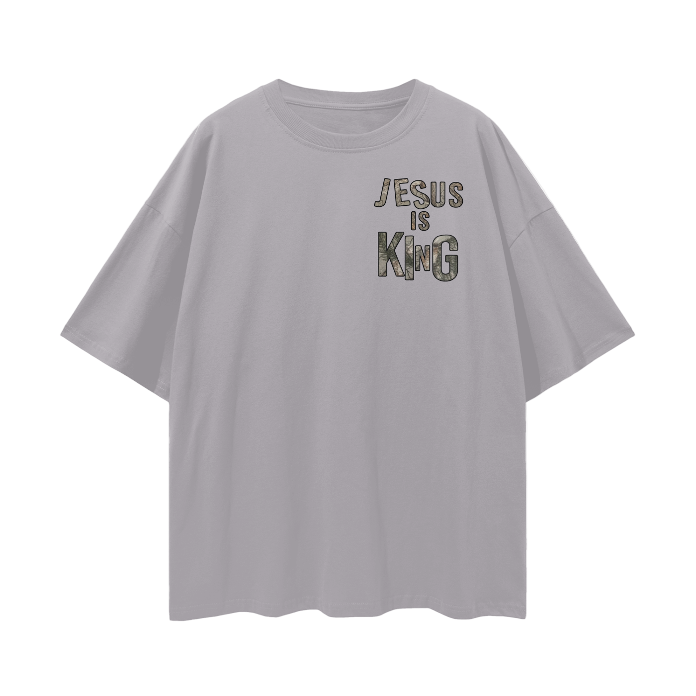Jesus Is King Loose Drop Shoulder Tee