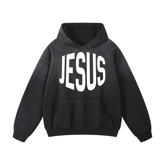 JESUS Sunfaded Oversized Hoodie