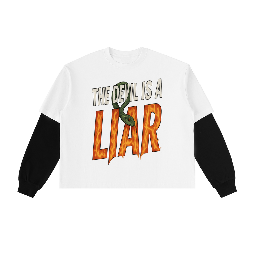 The Devil is a Liar Layered Long Sleeve Tee