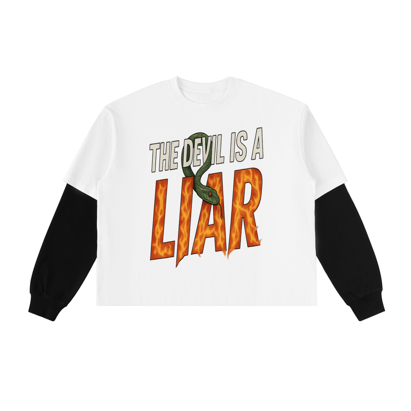 The Devil is a Liar Layered Long Sleeve Tee