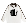 HOLY Striped Collar Pullover