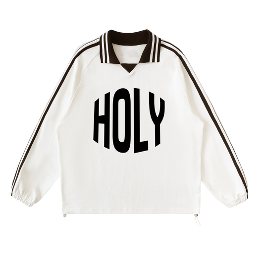 HOLY Striped Collar Pullover