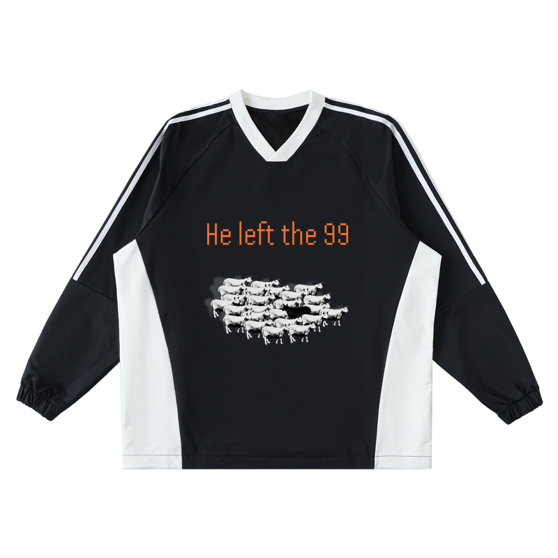 He Left the 99 Jersey Crew Pullover