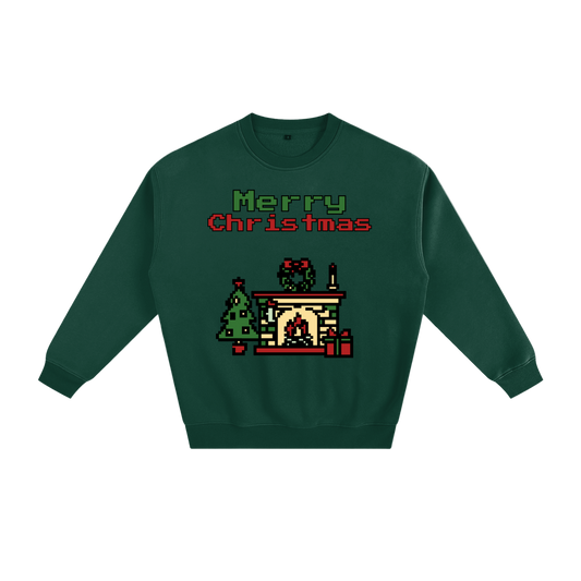 8-bit Christmas Fleeced Sweatshirt