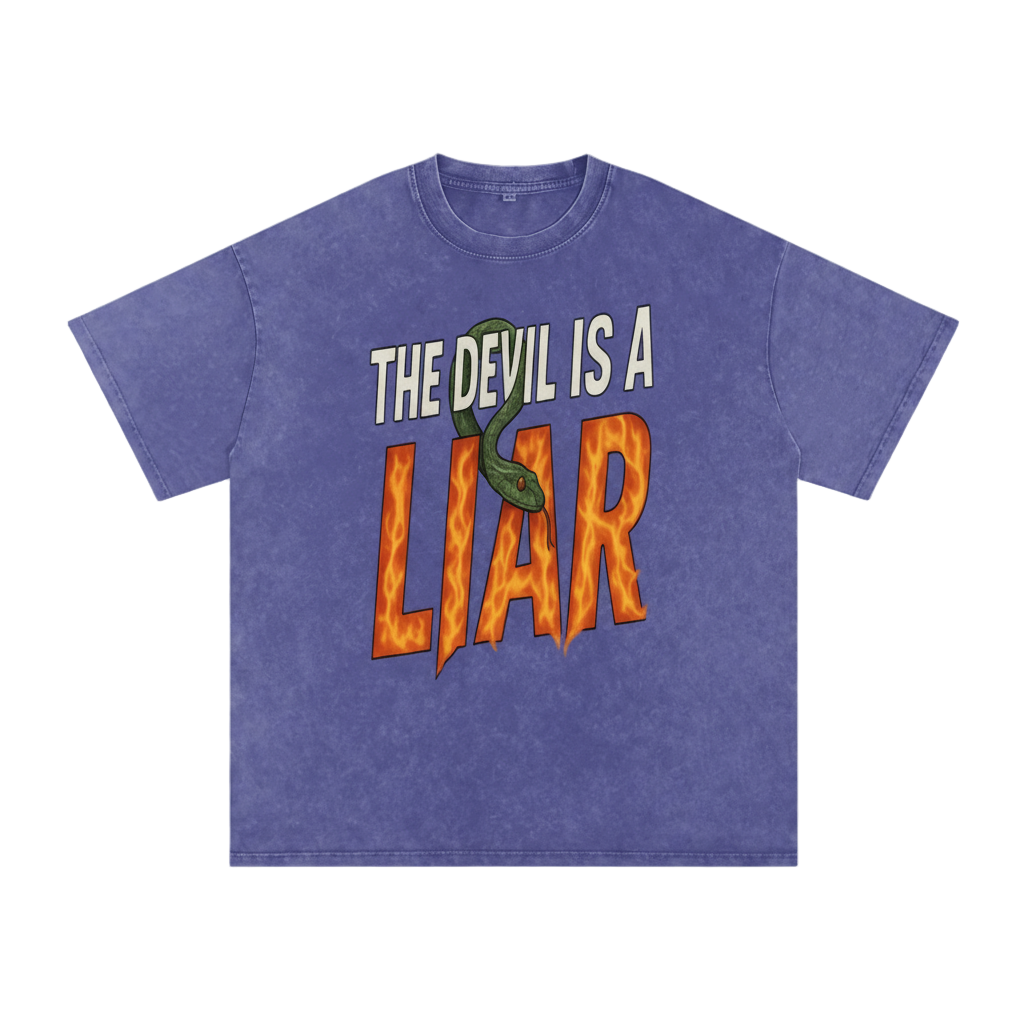 The Devil is a Liar Snow Washed Tee