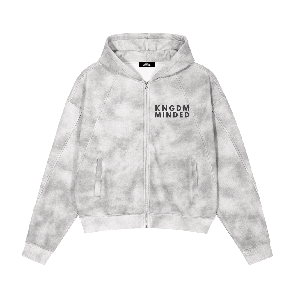 KNGDM Cropped Artic Camo Zip Up