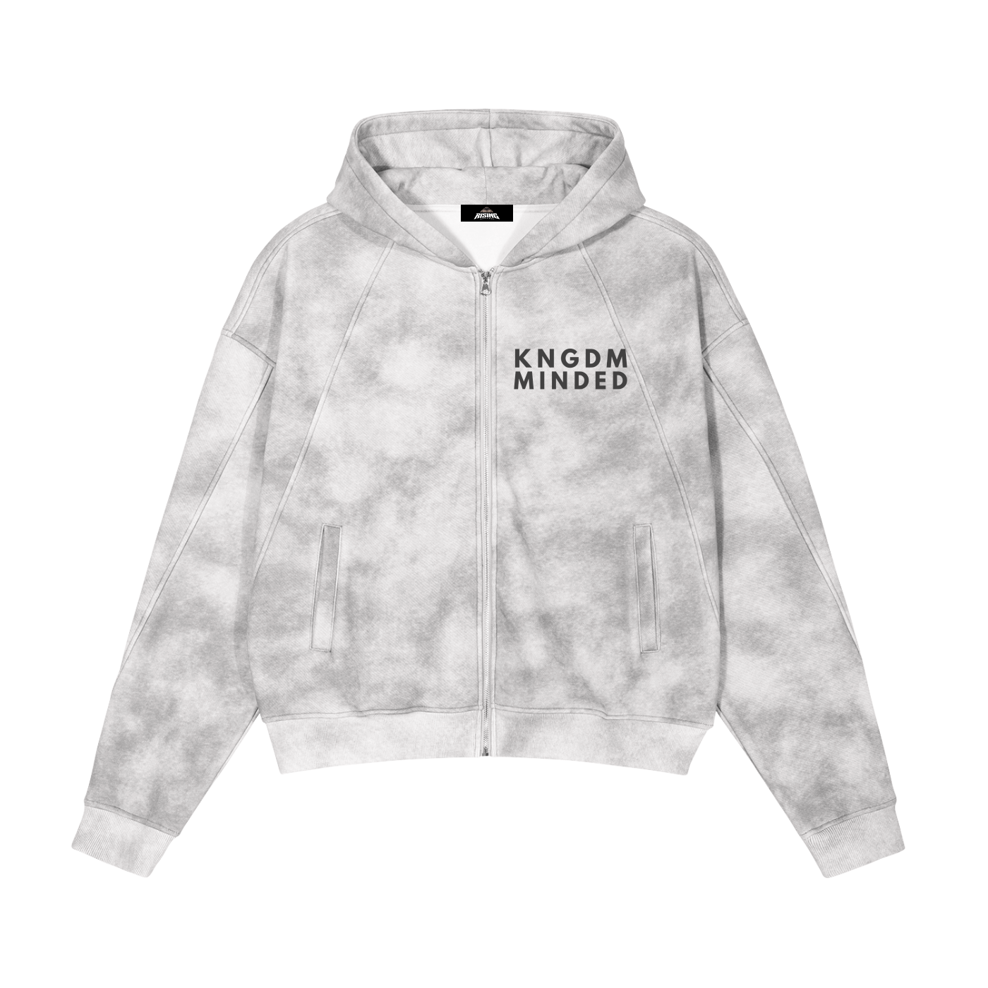 KNGDM Cropped Artic Camo Zip Up