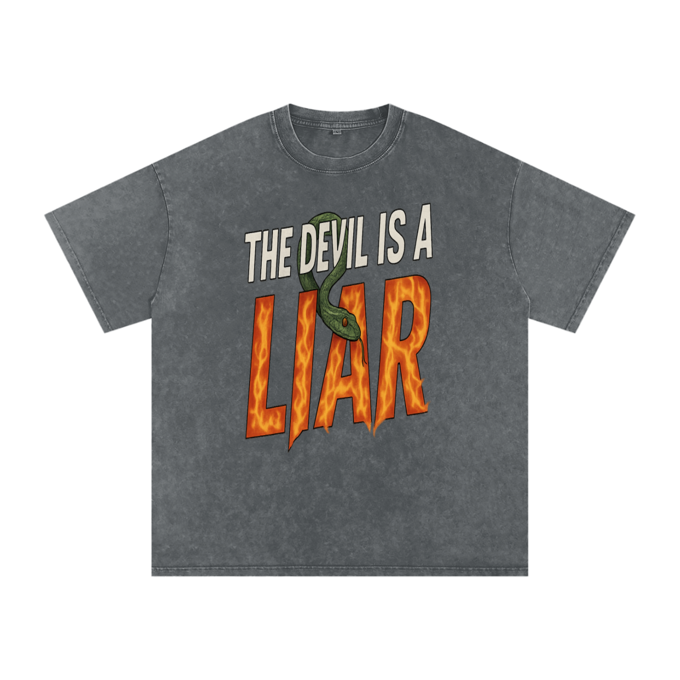 The Devil is a Liar Snow Washed Tee