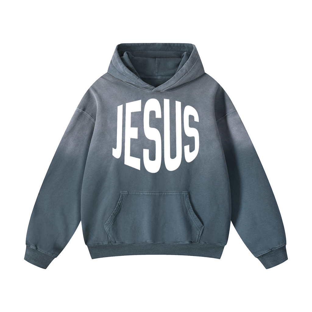 JESUS Sunfaded Oversized Hoodie
