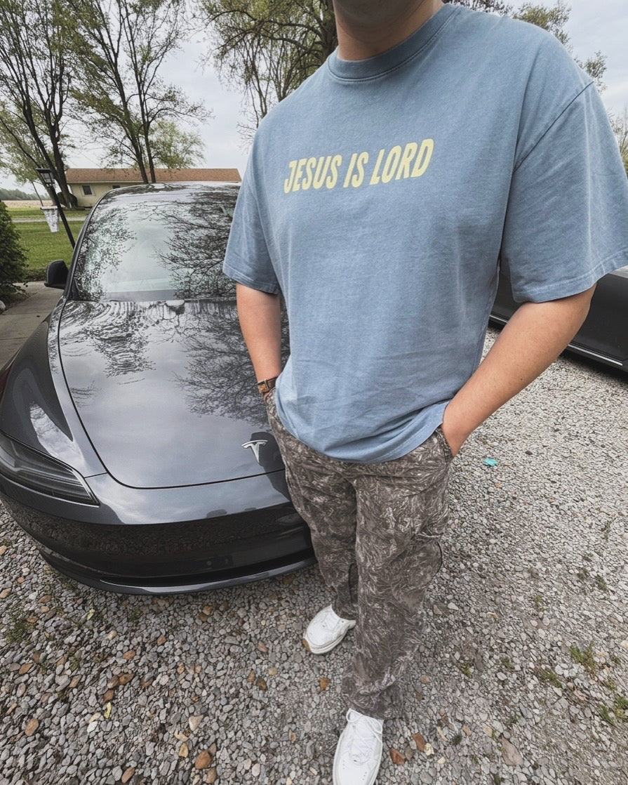 Jesus is Lord Snow Washed Tee