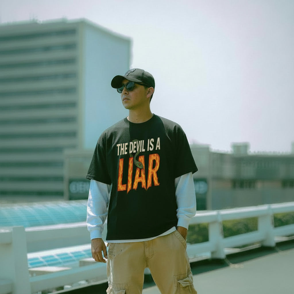 The Devil is a Liar Layered Long Sleeve Tee