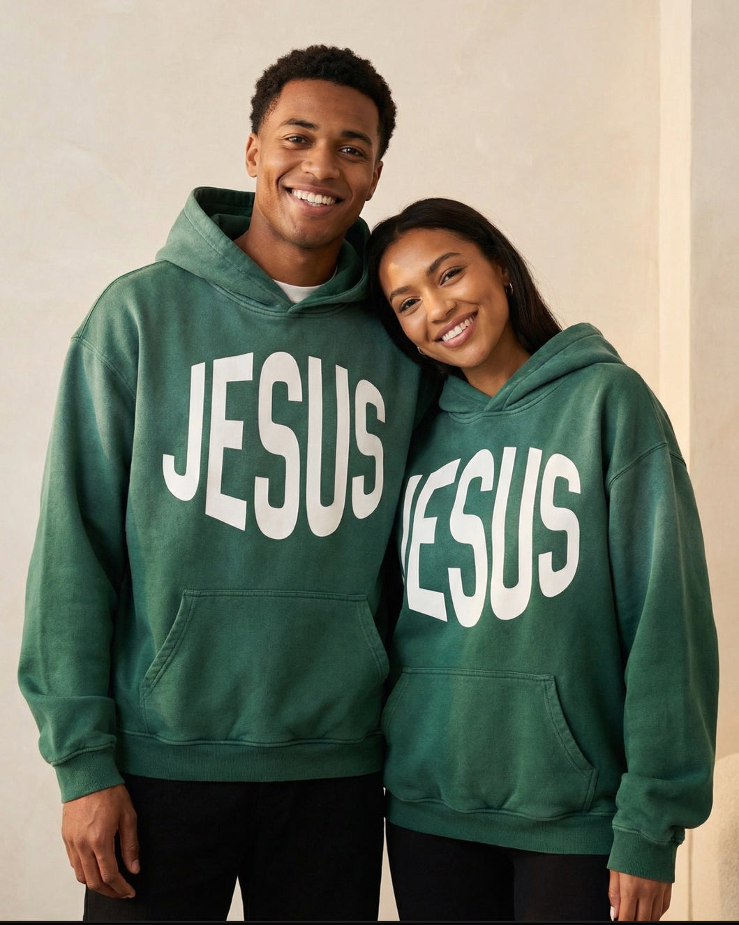 JESUS Sunfaded Oversized Hoodie