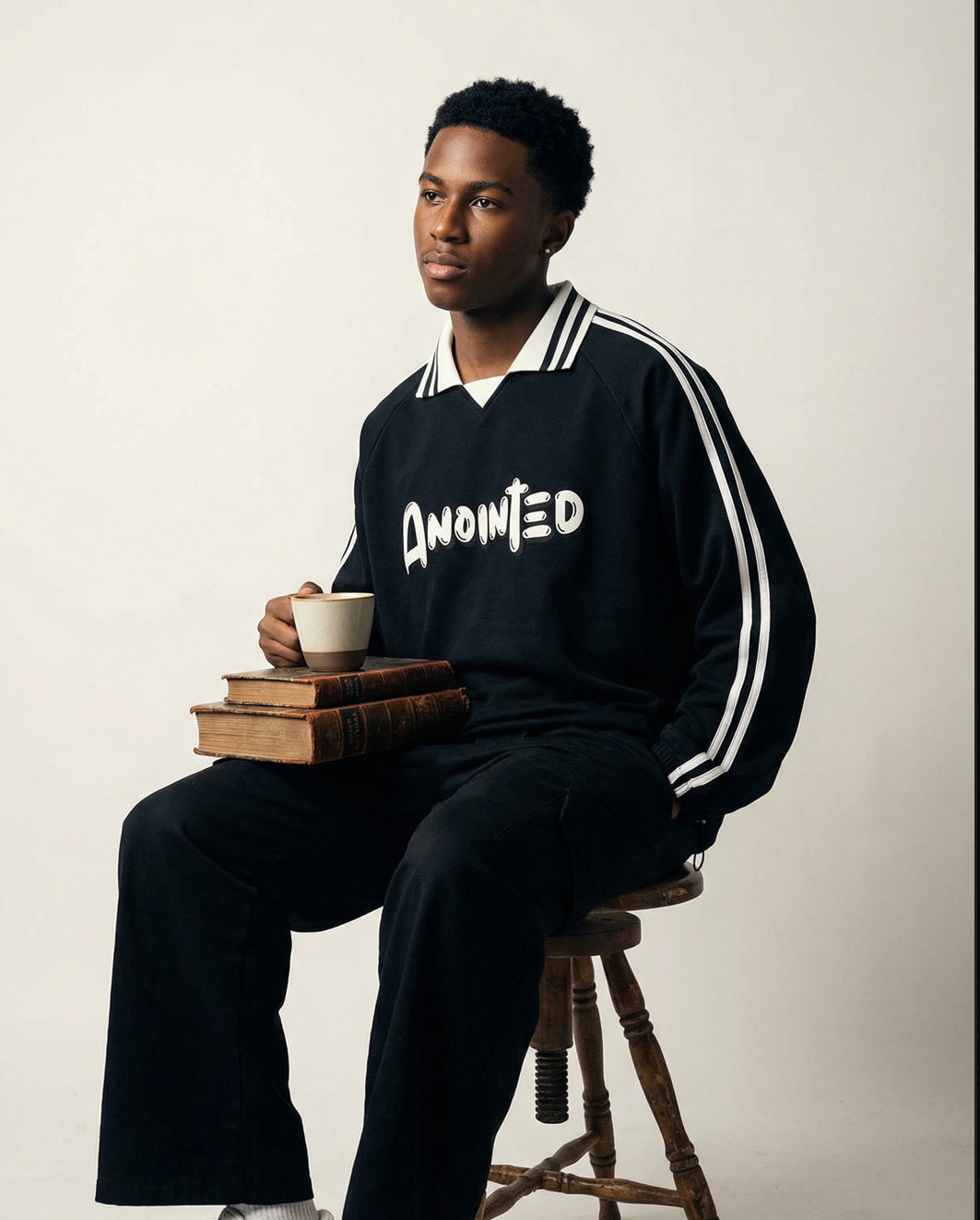 Anointed Striped Collar Pullover