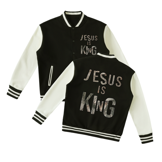 Jesus Is King Fleeced Varsity Jacket