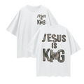 Jesus Is King Loose Drop Shoulder Tee