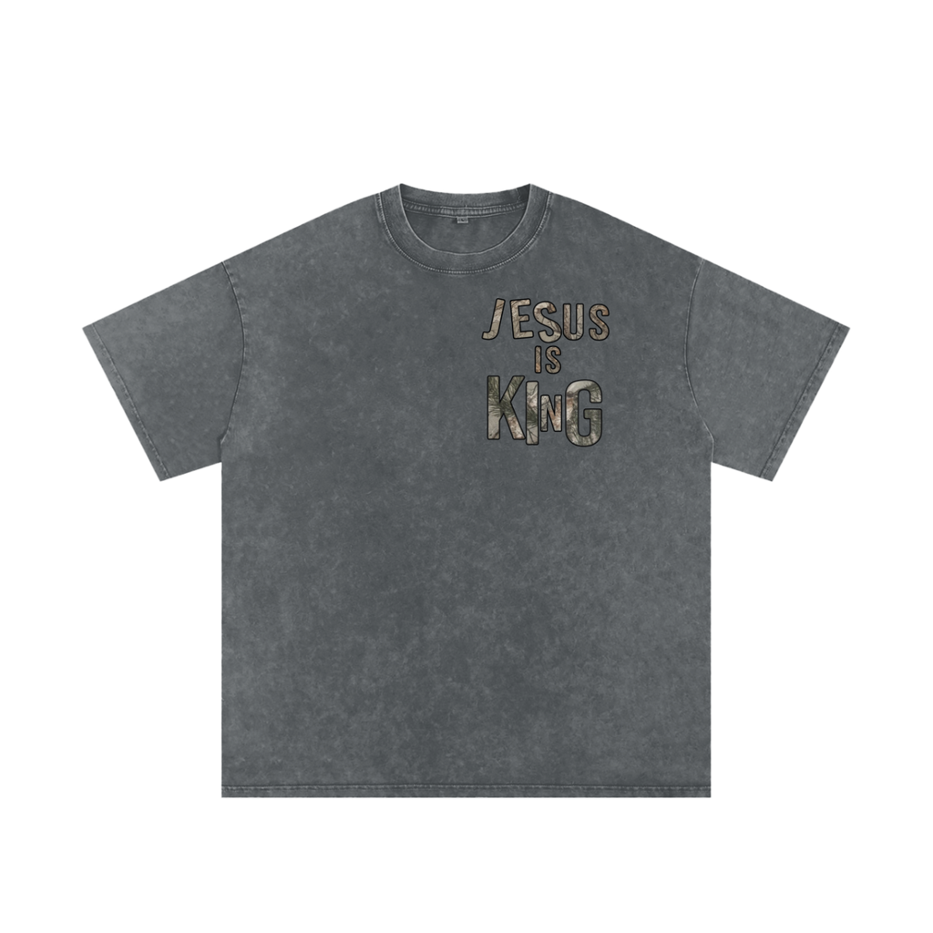 Jesus is King Snow Washed Tee