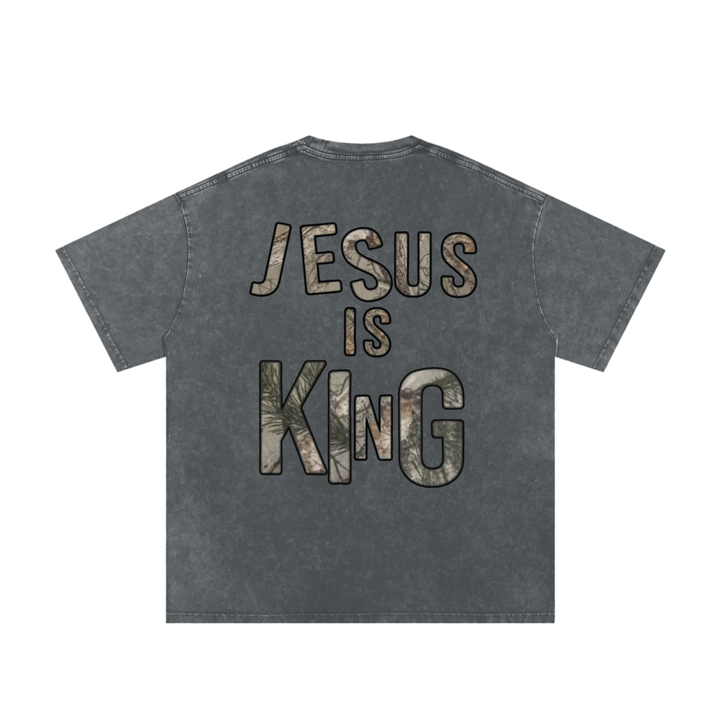 Jesus is King Snow Washed Tee