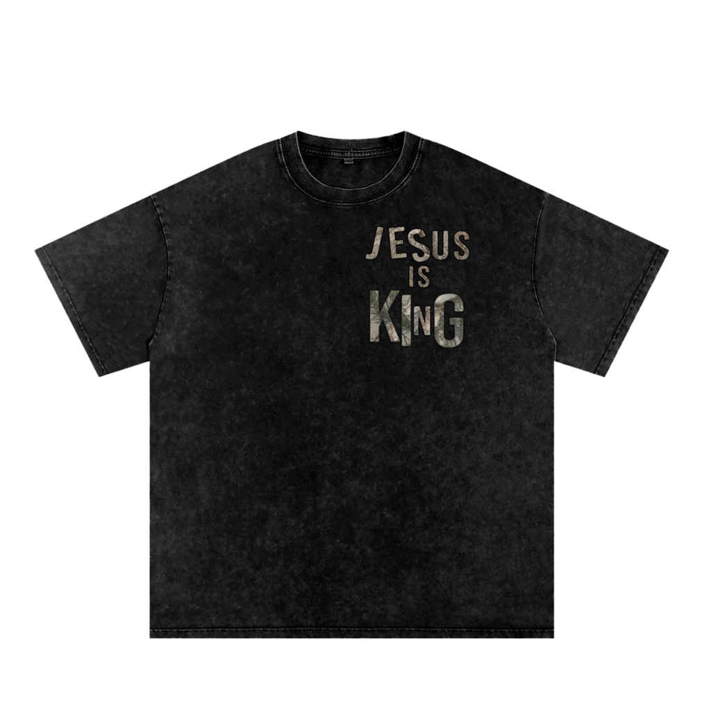 Jesus is King Snow Washed Tee