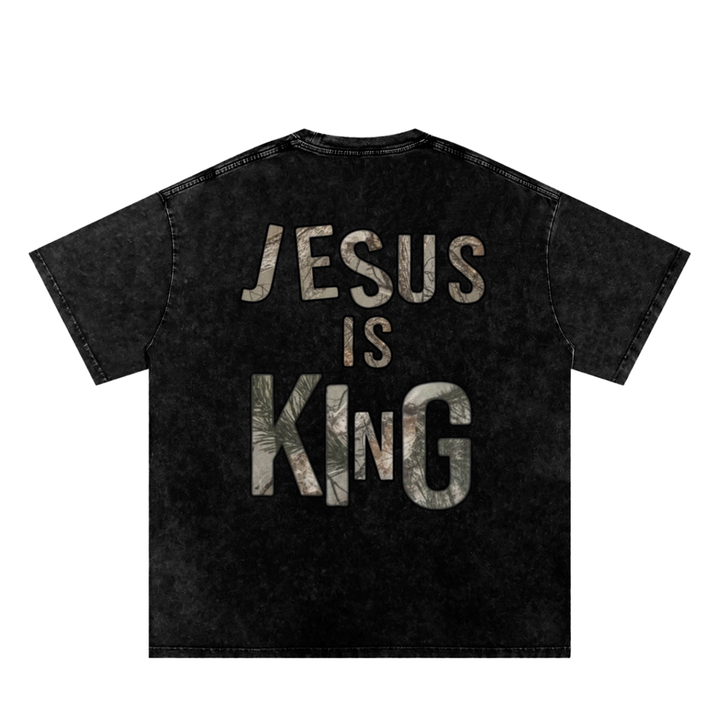 Jesus is King Snow Washed Tee