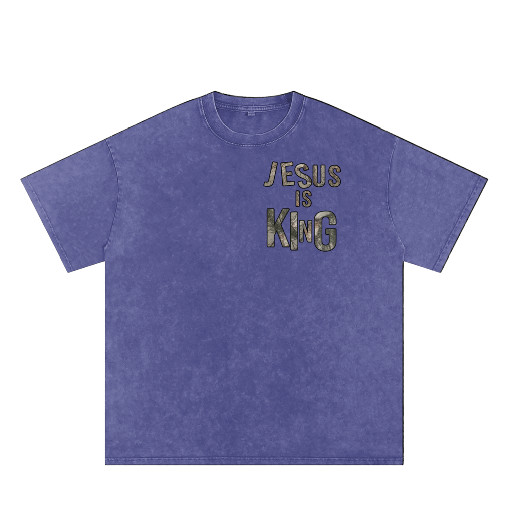 Jesus is King Snow Washed Tee
