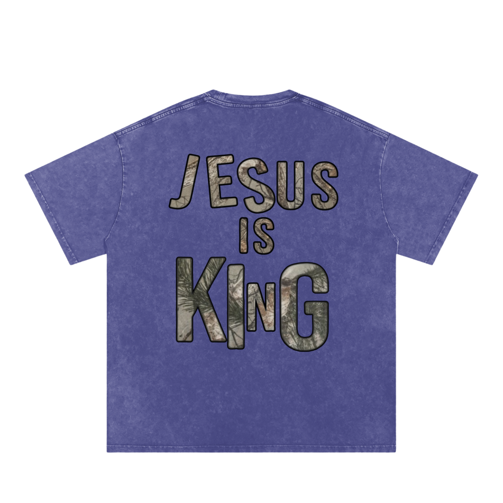 Jesus is King Snow Washed Tee