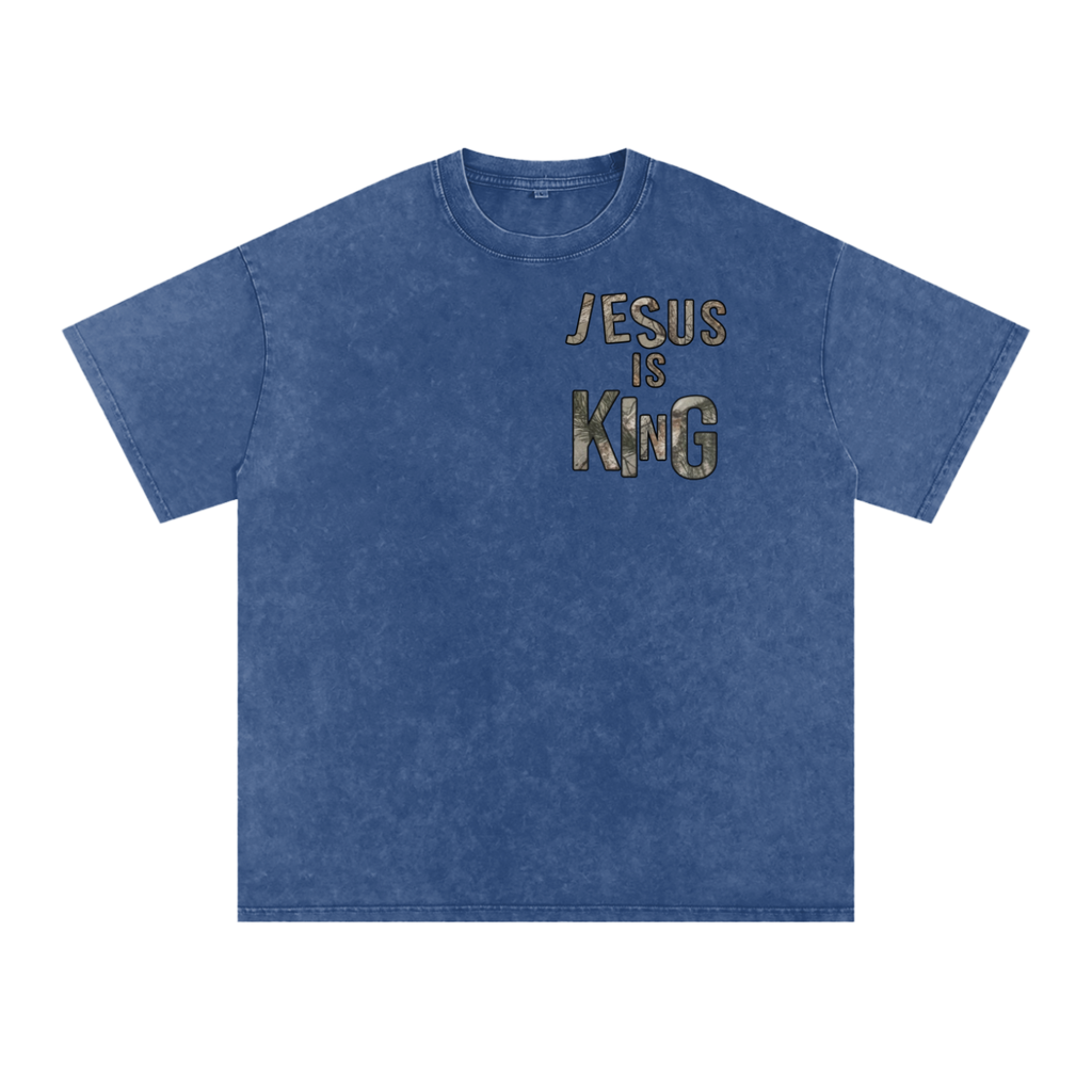 Jesus is King Snow Washed Tee