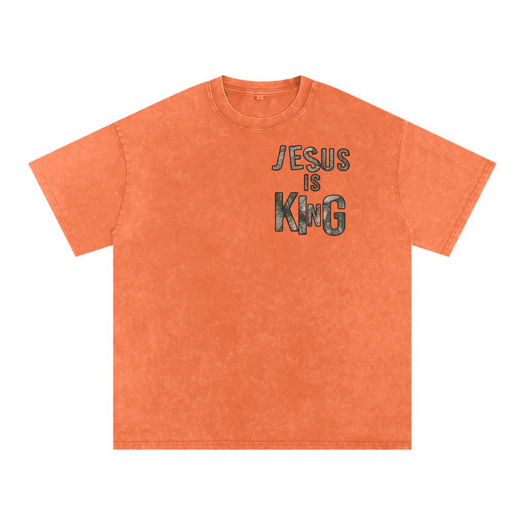 Jesus is King Snow Washed Tee