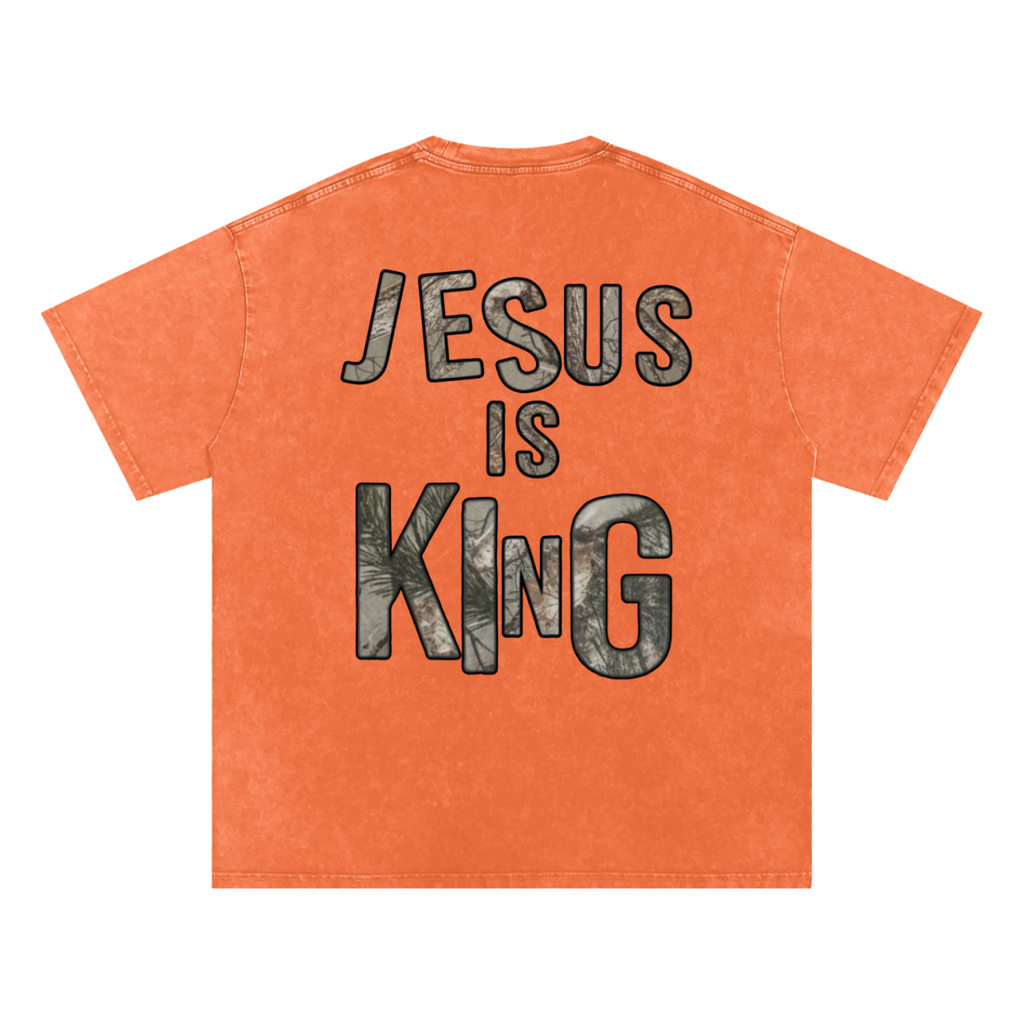 Jesus is King Snow Washed Tee